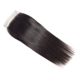 Straight 4x4 Virgin Human Hair Natural Black Closure